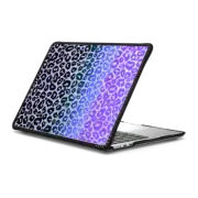 MacBook Air 13-inch (M2 - M4) Impact Case CHEEKY CHEETAH BLACK PURPLE MACBOOK, LEOPARD PRINT COLORFUL ANIMAL PATTERN OMBRE By Ebi Emporium