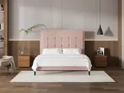 My Style Framed Headboard & Slimline Base - King / Rosewater / Slimline Base