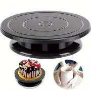 Cake Turntable, 11''Cake Stand Decorating Bakery Supplies, Turnable Black Pai...