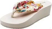 [BININBOX] Women's Flip Flops Bohemian Style Summer Sandals Platform Thong Open Toe Slide