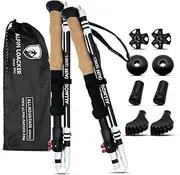 Alpin LOACKER Collapsible Trekking Poles for Hiking I Carbon or Aluminum Hiking Poles Ultra Lightweight I Adjustable Trekking Poles for Women and Men with Cork Grip