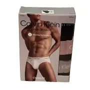 NEW Calvin Klein Men's Cotton Stretch 3-Pack Hip Brief Underwear Black XL