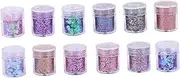 DECOMELODY Mixed Ultra Thin Nail Sequins for DIY Crafts Shining Glitter Decorations for Elegant Nail Art for Home Salon Use