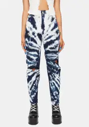 Glance My Way Tie Dye Mom Jeans