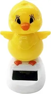 Solar Powered Dancing Chick, Solar Bobblehead Dancing Chick, Cartoon Chick Ornaments Figures Bobble Head, Solar Dancing Figurines Toys Ornament for Home Car Dashboard Decoration