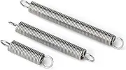 2pcs 304 Stainless Steel O Hook Tension Cylindroid Helical Pullback Extension Tension Coil Spring Wire Diameter 1.2mm 1.5mm Length L=30/35/40/45/50mm(45mm(2pcs),15mm/1.5mm)