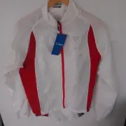 Netti Performance cycling spray jacket white/red size M NWT