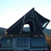 KK-GLL Deluxe Black Roof Top Tent, Quick Opening Truck Van Tent, Weatherproof SUV Folding Tent, Rainproof and Windproof, Camping Large Car Tent for 3 People, Family Camping Accessories