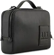 [Armani Exchange] Men's Nicolas, Double Zip Opening Crossbody, One Size