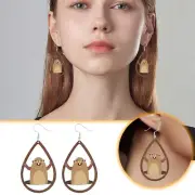 Handmade Wooden Groundhog Earrings Cute Funny Groundhog Day Earrings For Women