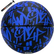 AND1 Street Ink 28.5 Basketball - Intermediate Rubber Streetball for Indoor/Outdoor Play, Includes Pump, Official Women's High School, College, Size 6, for Girls & Women 12+