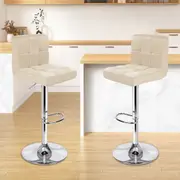 2x ALFORDSON Bar Stools L Shape Beige