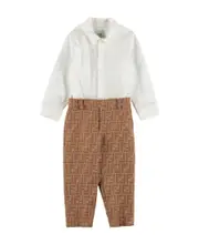 FF-motif trousers set (set of two) 12M Brown