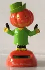 Halloween Pumpkin Scare Crow Solar Powered Bobblehead Dancing Solar Toy - New