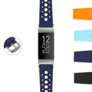 StrapsCo Retro Rubber Rally Band Strap for Fitbit Charge 4 & Charge 3