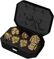 Light Up Dice Set, Rechargeable Polyhedral Flashing Dice, 10x7.2x3.3cm/3.94x2.83x1.3 Inches Compact Storage and Charge Case, Charging Case Included, Role Playing Game Accessory Abs