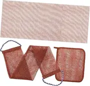 FONDOTIN 1 Set African Net Exfoliating Body Scrub Wash Cloth Durable Shower Scrubber for Back Feet and Face Luxurious Foaming Action and Skin Cleansing