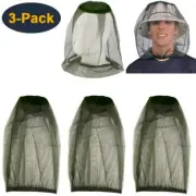 [3 Pack] Head Net Mesh Face Neck Protection from Insects Bugs Flies Gnats