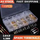 720Pcs Electrical Connectors Crimp Wire Terminal Kit Lugs Spades Automotive Car