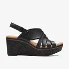 Clarks Women's Elleri Grace Black Leather 26171531