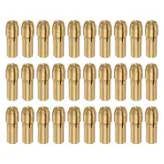 30pcs 0.8mm Brass Drill Chucks Collet Bit Sets for Rotary Tools, 4.8mm Shank