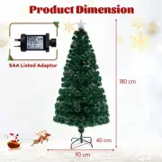 Pre-Lit 1.5M/1.8M Fiber Optic Christmas Tree with Star String Lights