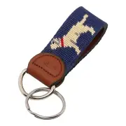 Labrador Needlepoint Key Fob or Key Chain by Huck Venture - Hand-Stitched