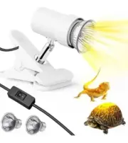 Reptile Heat Lamp Rotatable UVA/UVB Light Lamp with 2 Basking Bulbs 25W & 50W