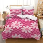 Petals Firmly Determination 3D Quilt Duvet Doona Cover Set Pillow case Print