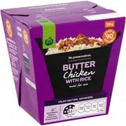 Woolworths Butter Chicken With Jasmine Rice 350g
