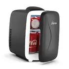 Mini Fridge [Upgrade], Small Fridge Rapid Cooling 4 Liter/6 Cans Skincare Black