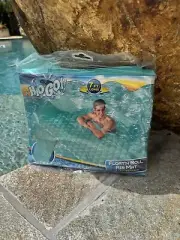 H2O GO! Bestway Float 'n Roll LARGE Inflatable Air Mat Pool, 7ft x 34in. Teal