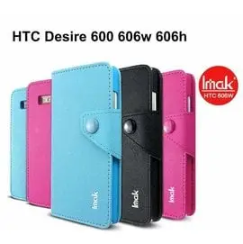 *PHONE寶*IMAK HTC Desire 600 606w 606h 十字紋皮套 側翻皮套 超薄皮套 磁扣吸附皮套