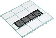 uxcell 11.42" x 10.24" Air Conditioner Air Filter, Plastic Air Filtering Screen Replacement with Air Filter Foam for HVAC, Blue Black