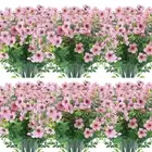 12 Bundles Artificial Flowers Outdoor UV Resistant Fake Plastic Plants Indoor...