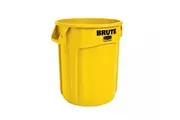 New Rubbermaid Brute 2620 Waste Container Round 76L - Yellow 567Cm L X 492Cm W X