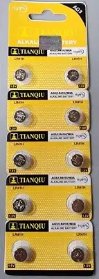 10 PCS LR41 AG3 392 LR736 Alkaline Battery 1.5V Button Cell Tianqiu EXP 2023