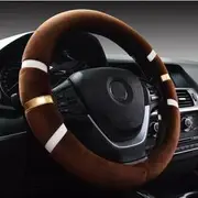36/38cm Car Steering Wheel Covers Winter Warm Plush Protector Four Colors Universal 38CM LIGHT COFFEE