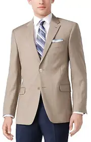 Tommy Hilfiger Mens Modern-Fit Weave Sport Coat 42 Regular Tan - NWT $295