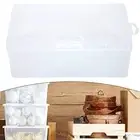 1*Small Plastic Clear Transparent Container Case Storage Box Organizer Tool-Lid