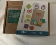 Kiwi Doodle Crate Hand Carved Rubber Animal Stamps Kit NIB Ages 9+ New in Box