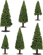 IWOWHERO 6pcs Model Pine Tree Pine Trees Miniature Trees for Diorama Artificial Mini Xmas Tree Model Trees for Diorama Pine Tree Figure Scale Trees Miniature Diorama Tree Plastic Green