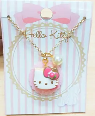 大賀屋 日貨 HELLO KITTY 項鍊 兒童項鍊 兒童飾品 情人節 飾品 KT 三麗鷗 正版 J00017028