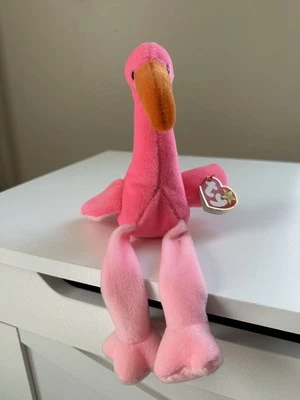 Ty Beanie Babies Pinky the Flamingo Plush Toy