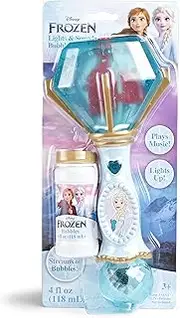Little Kids Disney Frozen Elsa Light and Sound Musical Bubble Wand, Includes Bubble Solution (20513), Multicolored