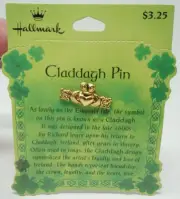 Hallmark PIN St Patrick Vintage CLADDAGH Heart Hands Irish Celtic NEW