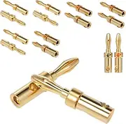 Labymos Banana Plug Connector Corion-Resistant Banana Connector for o Video Amplifier Speaker Cable Jack
