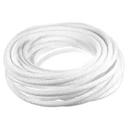 3/8 Inch x 50 Ft Split Wire Loom Tubing , Guard Convoluted Flex, White