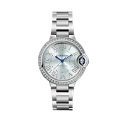 Cartier Ballon Bleu de Cartier 33 Stainless Steel Diamond Light Blue Dial W4BB0028