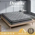 Dreamz Mattress Pocket Spring Queen Double King Single Bed Foam Medium Firm 22CM